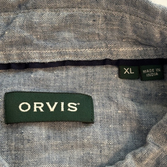 Orvis Men’s 100% Linen Short Sleeve Shirt
Size XL | Light Blue Chambray - Picture 2 of 8